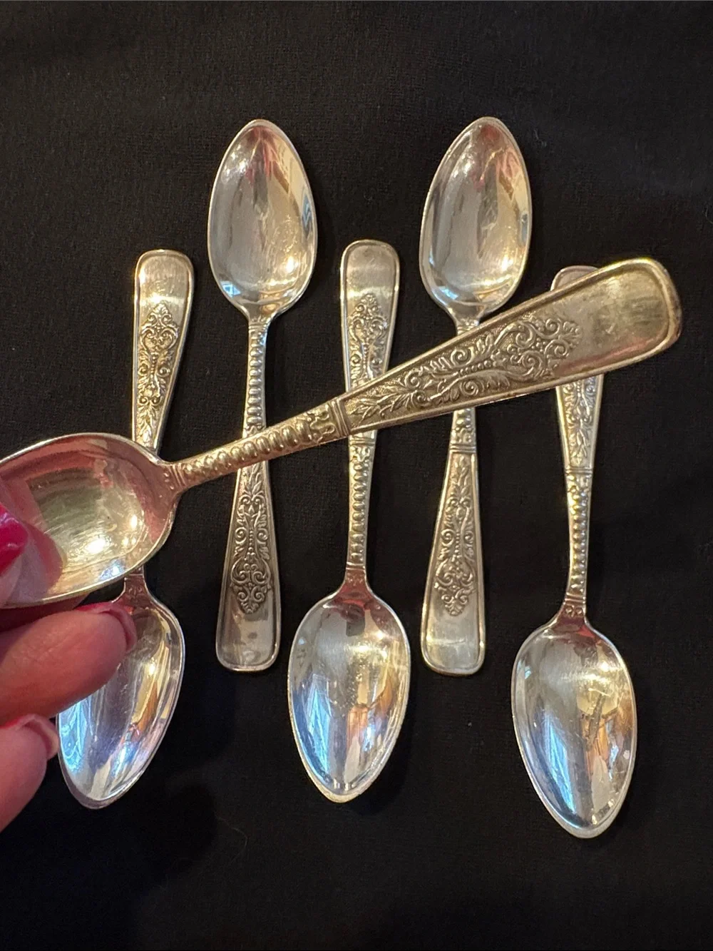 6 Pc Set 1887 CARDINAL Silverplated 4.25